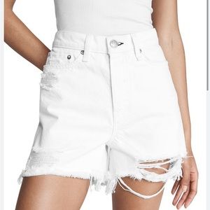 Rag & Bone White Jean Shorts